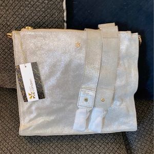 Metallic Suede crossbody bag